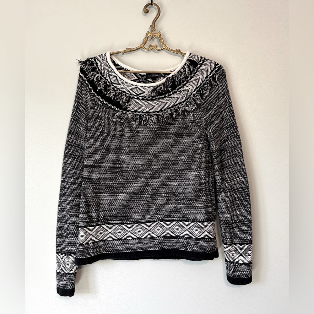 The Limited pullover sweater with fringe detail